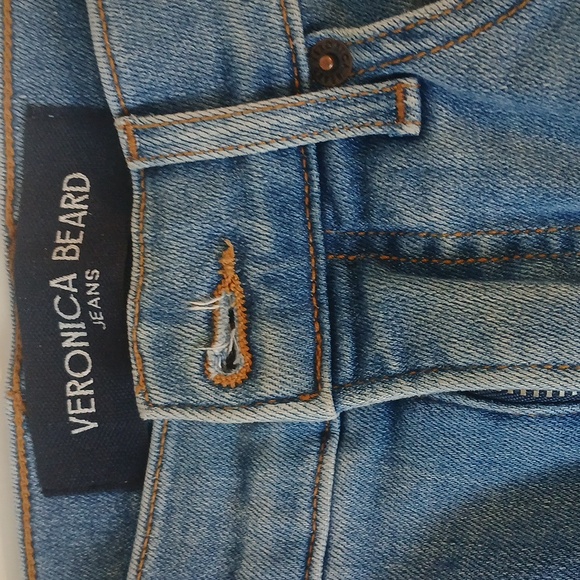 Veronica Beard Carson Ankle Flare High Rise Size 26 Wash Amethyst - Picture 3 of 7